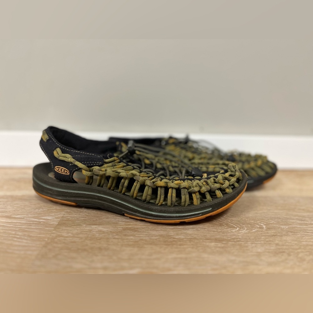 Keen Green and Black Sandals with Protective Toe Cap